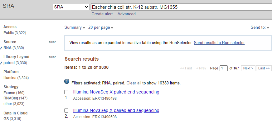 SRA Search Interface